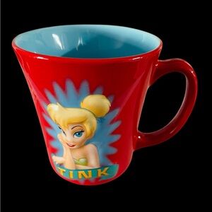 Red TINK MUG Disney Store EXCLUSIVE Tinker Bell 3D Coffee Cup 16 oz.
